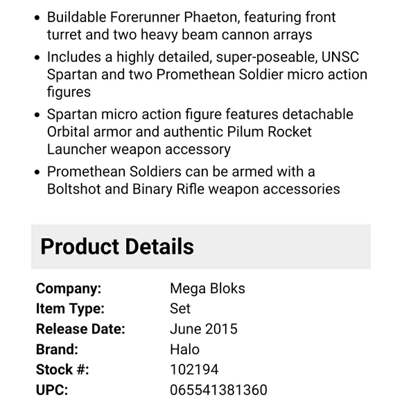 Mega Bloks Halo 5 Phaeton Gunship Building Set With 3 Figures+Weapons #38136 NIB - Picture 7 of 9